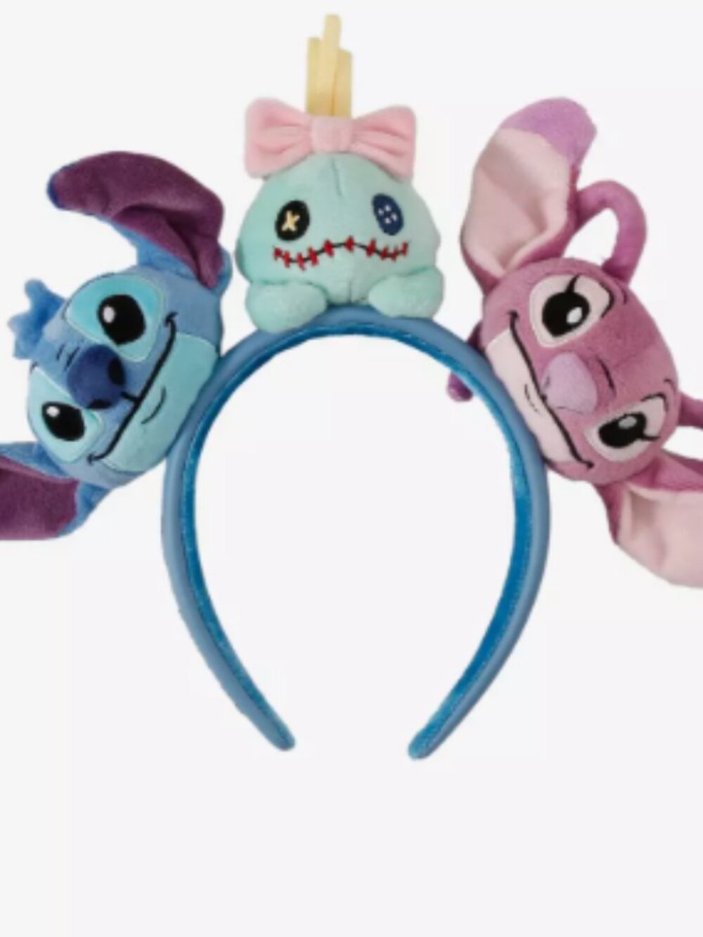 Loungefly Disney Lilo & Stitch Angel, Scrump, & Stitch Plush Headband Ears